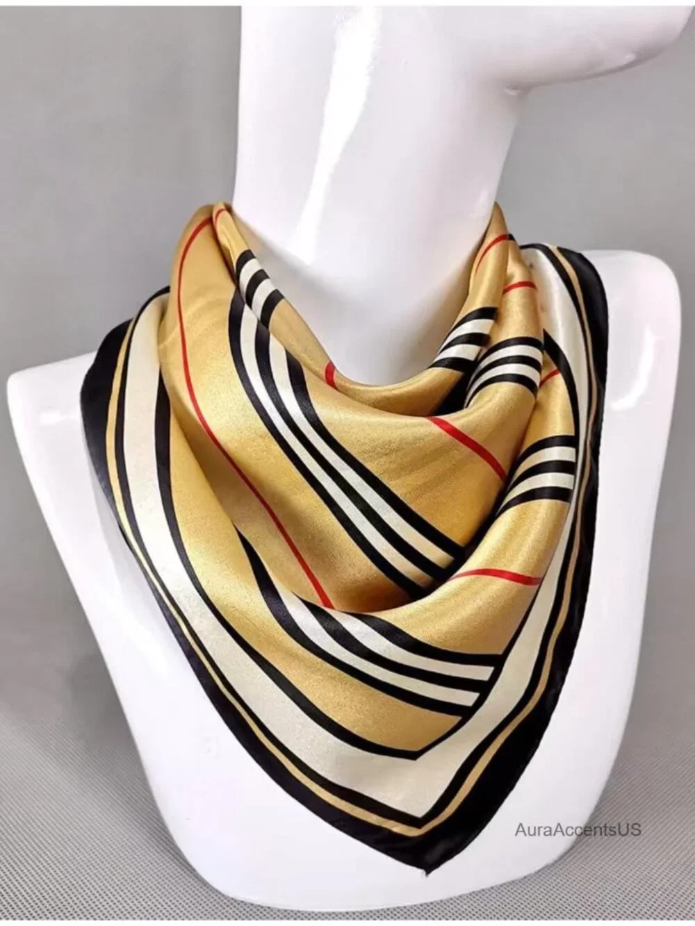 100% Mulberry Silk Square Scarf - 21